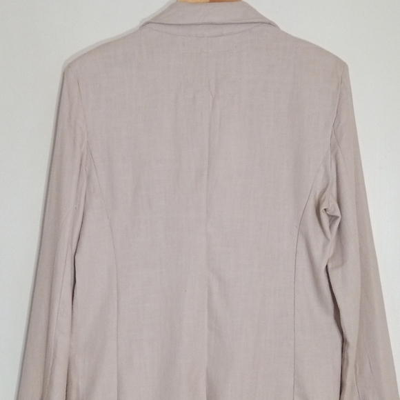 Stoosh linen blend longline open front blazer women's size medium - Picture 5 of 6